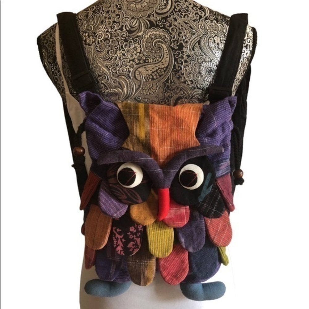 Thailand‎ Owl quilt cotton backpack